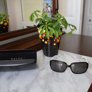 RALPH Ralph Lauren Black and White Polarized Sunglasses